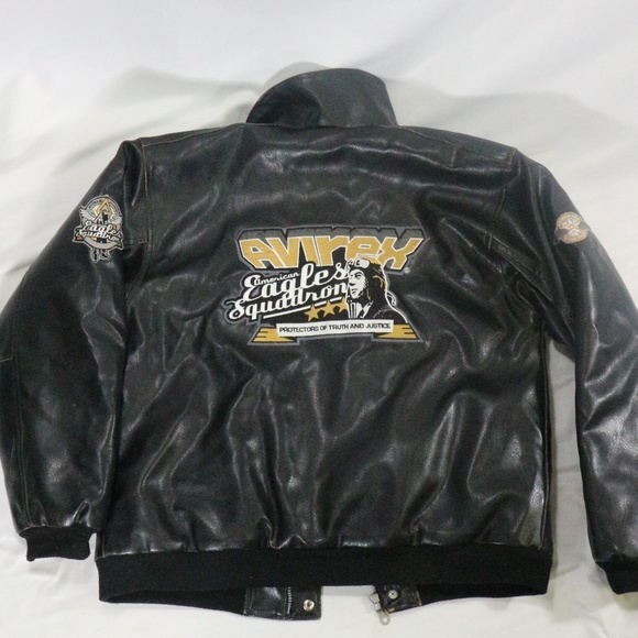 VTG AVIREX American Eagle Squadron  Bomber Jacket Sz XL Men - Picture 2 of 7